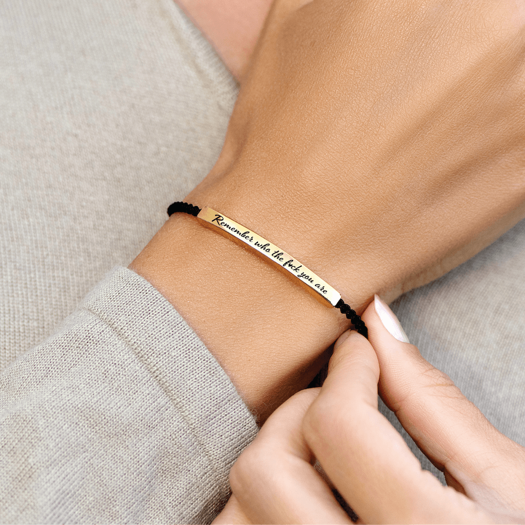 Remember Who The F♡ck You Are Motivational Tube Bracelet