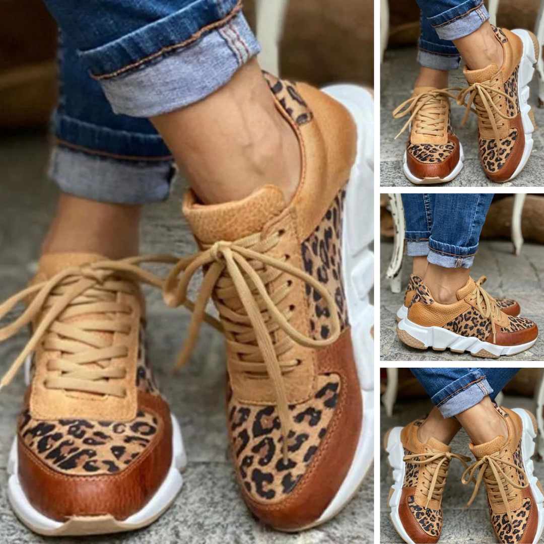 Julia Leopard Print Orthopedic Sneakers