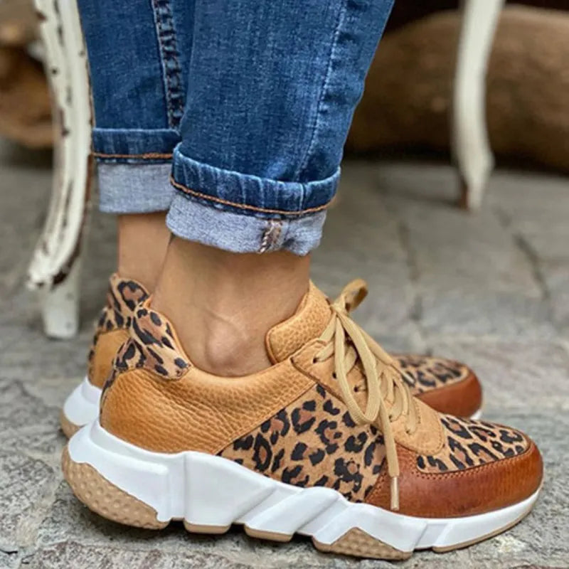 Julia Leopard Print Orthopedic Sneakers