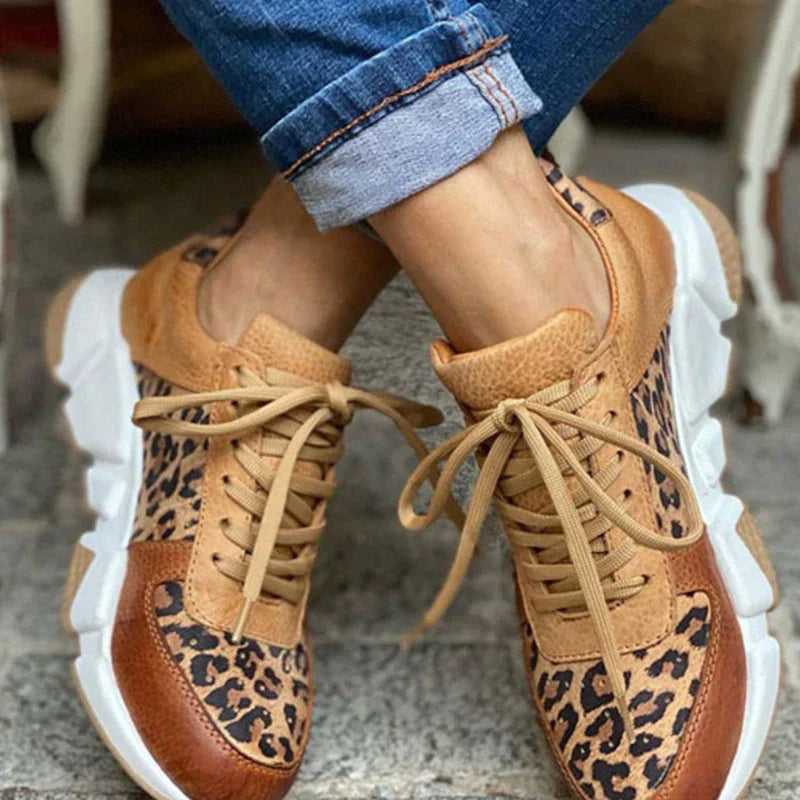 Julia Leopard Print Orthopedic Sneakers